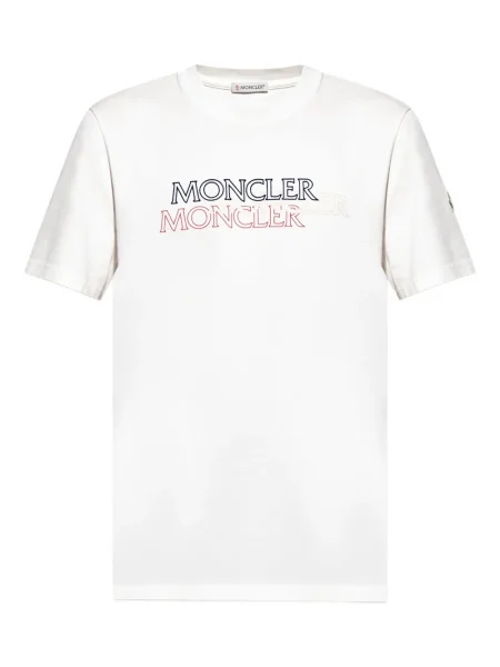 Tricou Moncler cu imagine alb