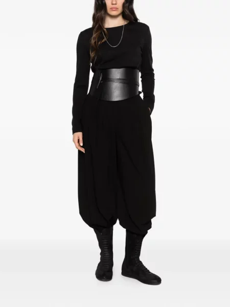 Lung tricou Universel cu decolteu rotund negru