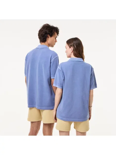Поло Lacoste голубое