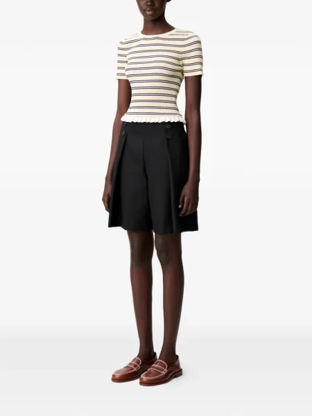 Koszulka Claudie Pierlot w paski z falbankami