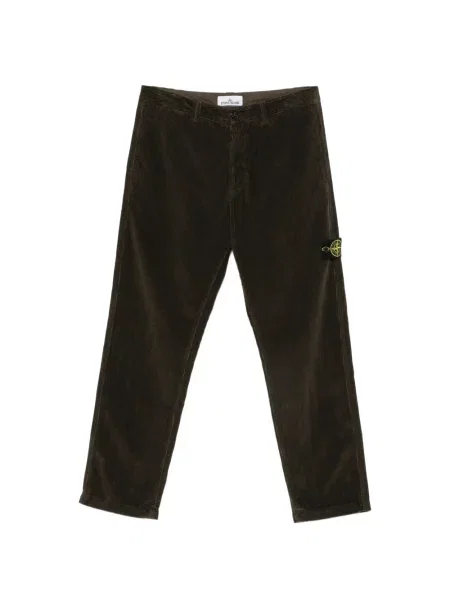Kordbársony nadrág Stone Island strasszokkal barna
