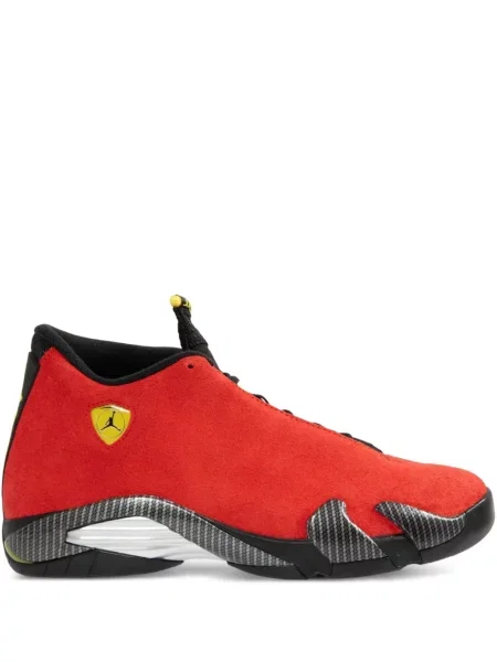 Sneakerși Jordan din piele de căprioară roșu