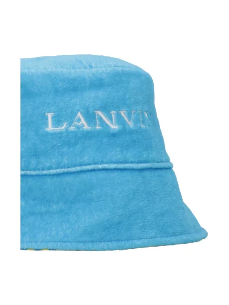 Czapka Lanvin wełniana z logo niebieska