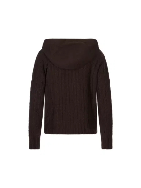 Bluza Agnona z kaszmiru brązowa