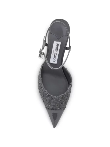 Висулка Jimmy Choo с перли от туид сиво