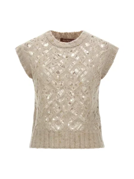 Sweter Max Mara Studio wełniany beżowy