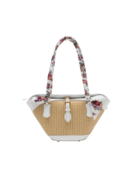 Spodnie capri Dolce&gabbana w kwiatki beżowe