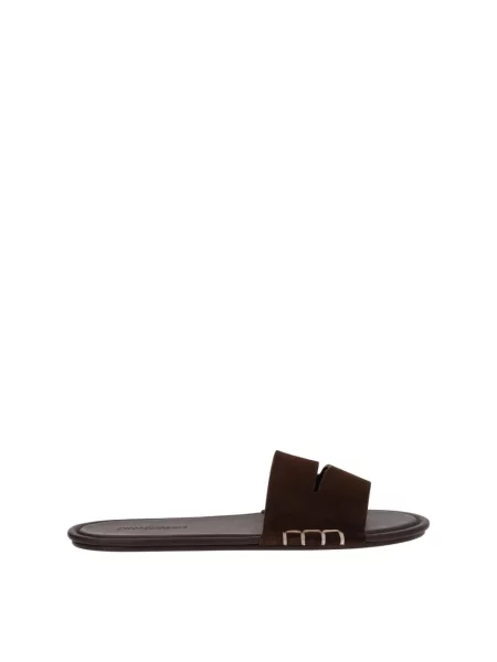 Klapki Jw Anderson skórzane brązowe
