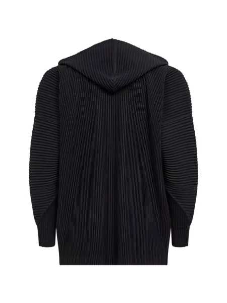 Яке Homme Plissé Issey Miyake с качулка черно