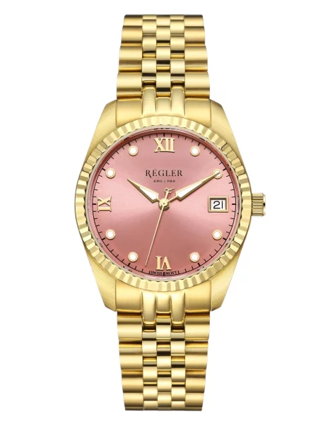 Régler Ceas analogic Régler Liberté Steel Gold Blush auriu
