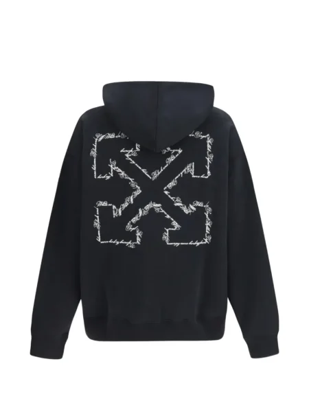 Grafic hanorac cu glugă Off-white alb