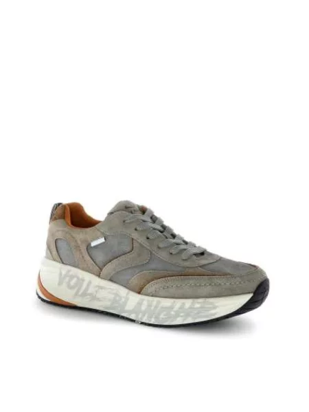 Sneakersy Voile Blanche skórzane szare