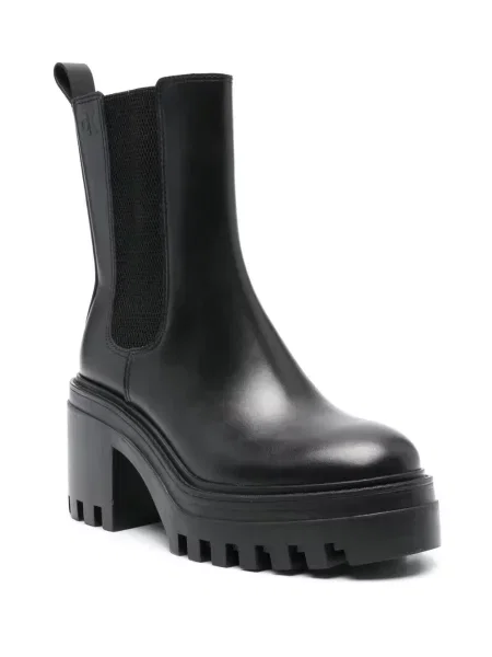 Botine Calvin Klein Jeans din piele negru