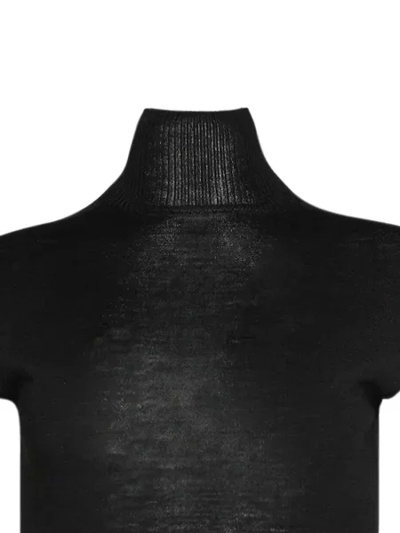 Pletená rolák vesta Rick Owens černá