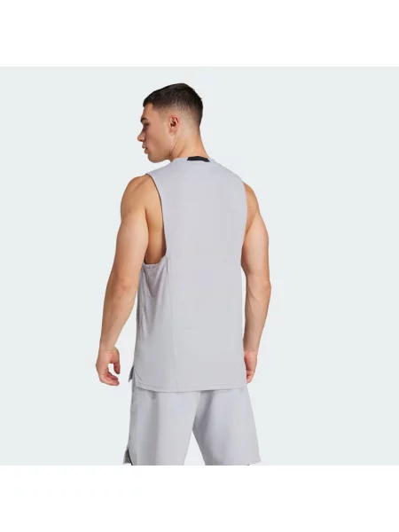 Koszulka Adidas w paski na siłownię
