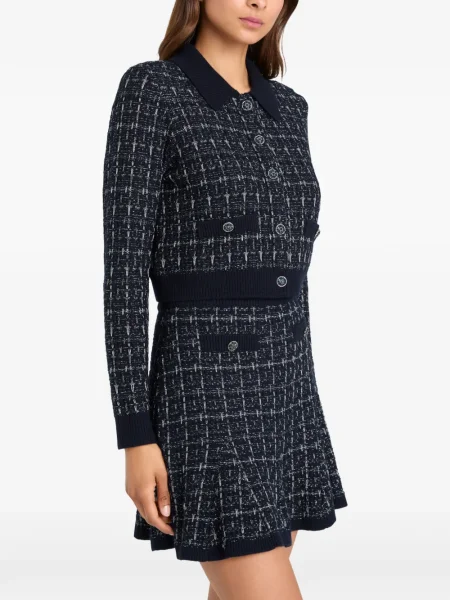 Kołnierzykowy kardigan Cinq A Sept niebieski