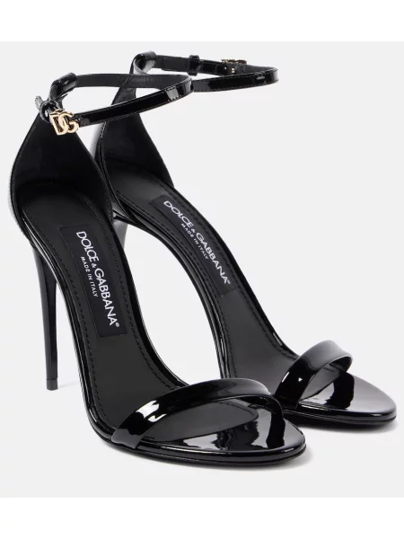 Sandale Dolce&gabbana din piele de lac negru