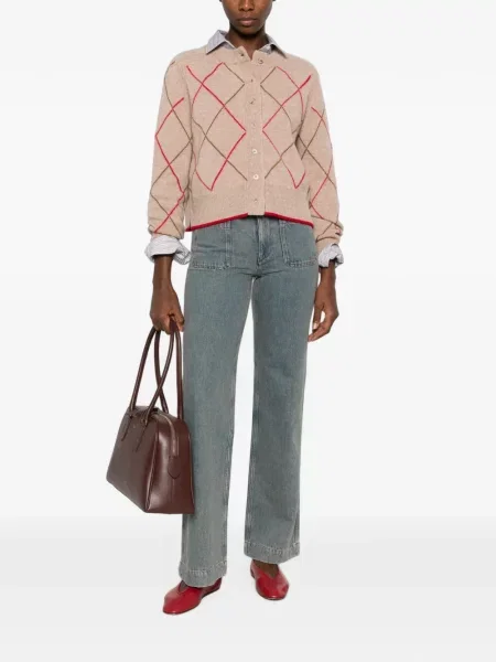 Cardigan Moismont tricotate cu model argyle