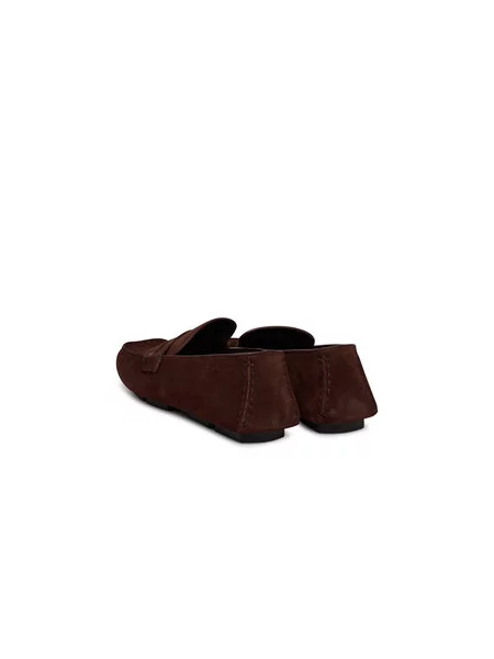 Calvin Klein Mokasinke Square Driver Suede Tamnocrvena smeđa