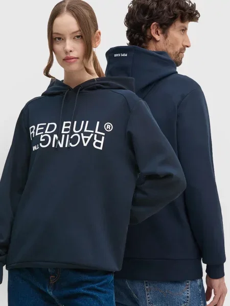 Суичър с качулка Red Bull Racing X Pepe Jeans с качулка с принт червено