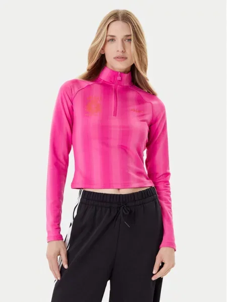 Adidas Μπλούζα Half-Zip Graphic Football ροζ