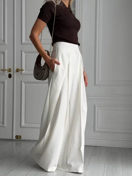 Повседневные брюки Jadone Fashion белые