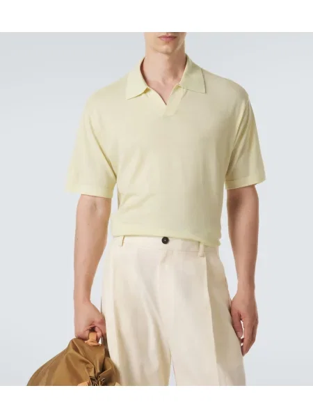 Tricou polo Frame de lână galben