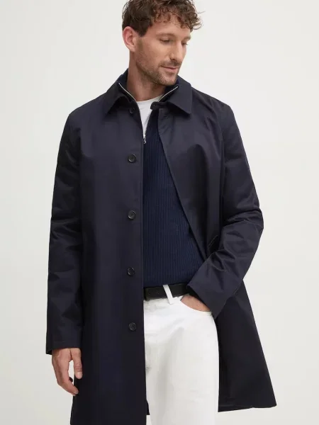 A.P.C. palton de mac ville marin de tranzitie albastru