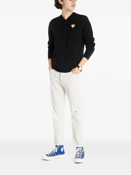 Pulover Comme Des Garcons Play de lână negru