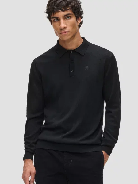 Шерстяной свитер Karl Lagerfeld черный