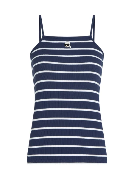 Karl Lagerfeld Top bej / albastru închis / negru alb