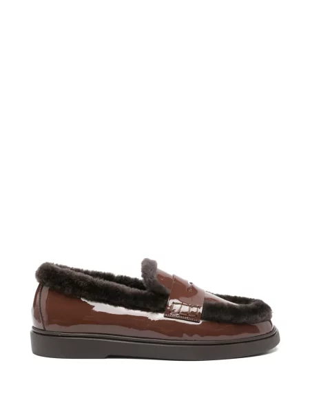 Pantofi loafer Roberto Festa din piele de lac maro