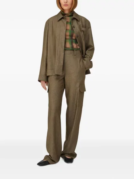 Pantaloni cargo Retori cu broderie maro