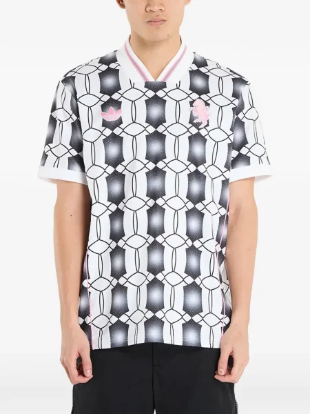 Cropp tricou Adidas din dantelă cu imagine negru
