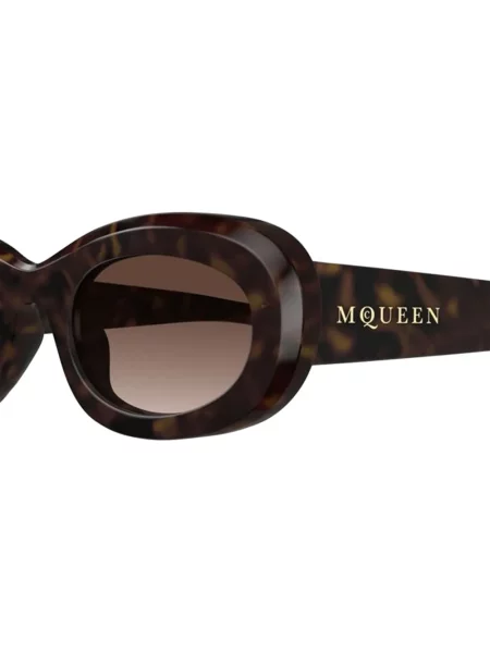 Saulės akiniai Alexander Mcqueen Eyewear ruda