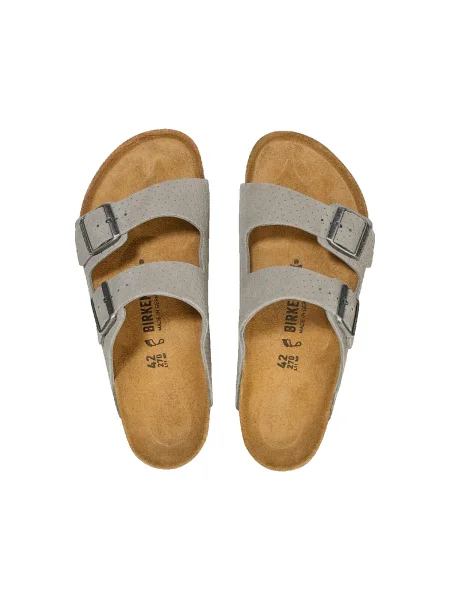 Pantofi Birkenstock din piele de căprioară gri
