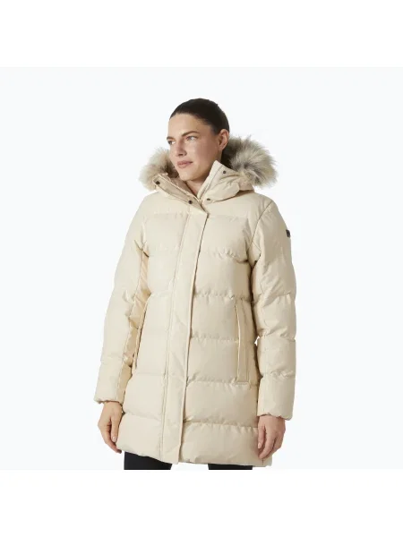 Blossom Puffy Parka pentru femei jachetă de puf crem în jos