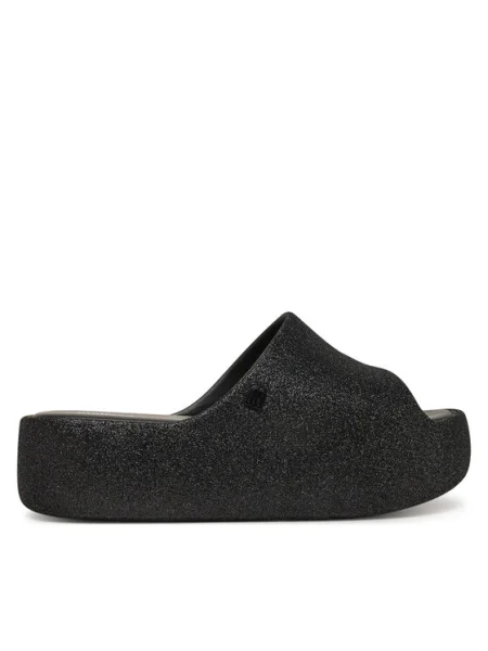 Papuci Melissa cu platformă negru