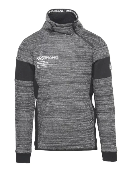 KOROSHI Sweater majica siva / crna bijela