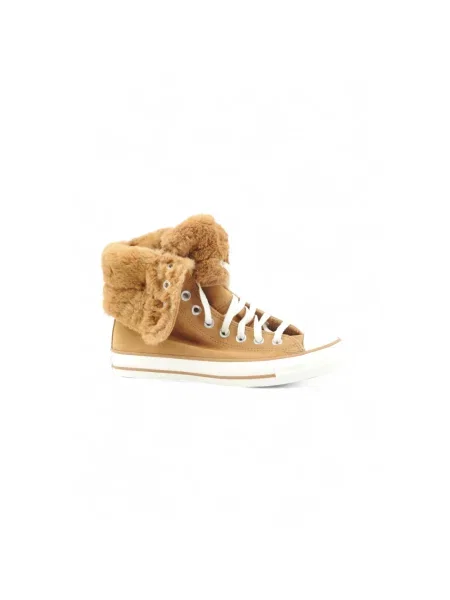 Sneakersy Converse skórzane brązowe