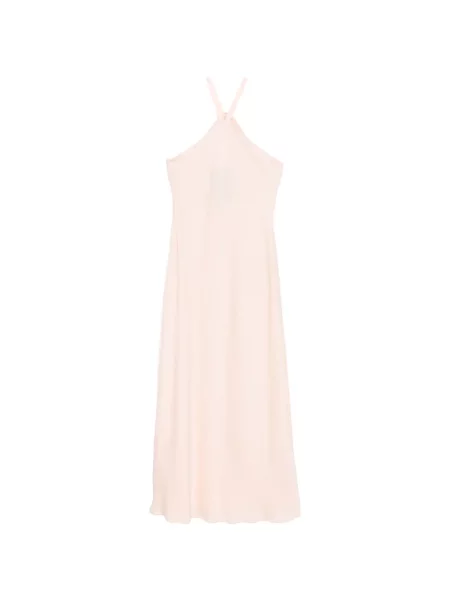 Rochie maxi Max Mara cu gât halter roz