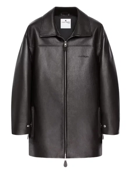 Geanta de piele Courreges maro