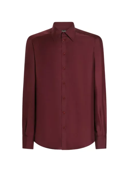Cămașă Dolce & Gabbana de mătase roșu