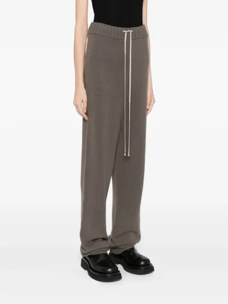 Pantaloni Rick Owens din cașmir gri
