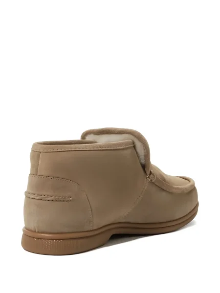 Botine Yves Salomon din piele slip-on maro