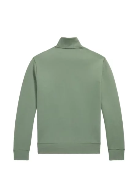 Fleece polo Polo Ralph Lauren με κέντημα με λαιμόκοψη v κόκκινο