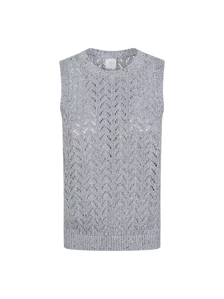 Sweter Eleventy bez rękawów niebieski