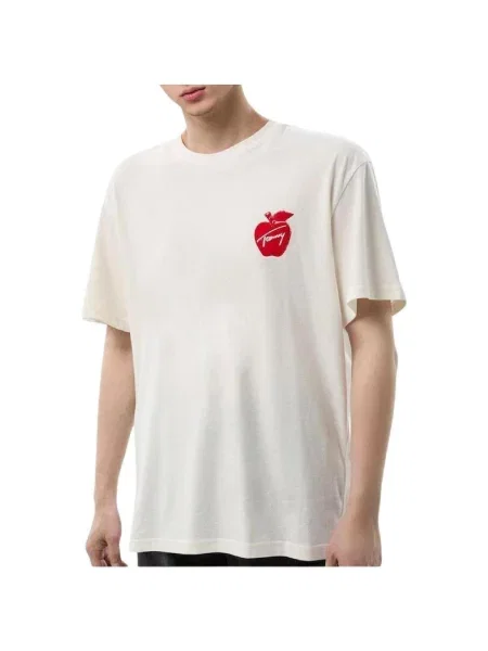 Tommy Jeans Tričko královská modrá / červená bílá