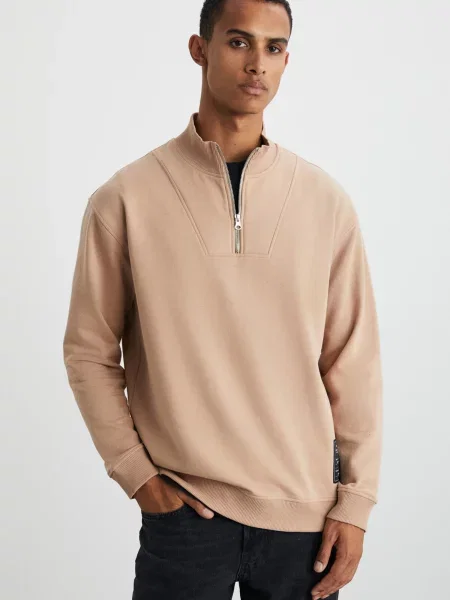 Grimelange Mikina tmavě béžová černá