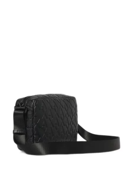 Geantă crossbody Armani Exchange cu autograf negru